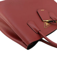 Load image into Gallery viewer, PRADA Double Handle Medium Saffiano Leather Tote Shoulder Bag Red