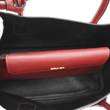Load image into Gallery viewer, PRADA Double Handle Medium Saffiano Leather Tote Shoulder Bag Red