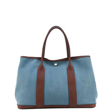 Load image into Gallery viewer, HERMES Garden Party 36 Leather Tote Bag Blue Teal