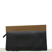 Load image into Gallery viewer, BURBERRY London Check Leather Zip Wallet Black
