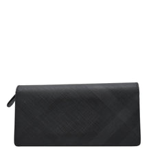 Load image into Gallery viewer, BURBERRY London Check Leather Zip Wallet Black