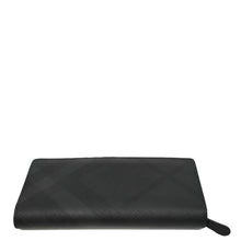 Load image into Gallery viewer, BURBERRY London Check Leather Zip Wallet Black