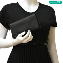 Load image into Gallery viewer, BURBERRY London Check Leather Zip Wallet Black