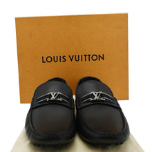 Load image into Gallery viewer, LOUIS VUITTON Hockenheim Moccasin Leather Loafers Black US 10