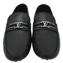 Load image into Gallery viewer, LOUIS VUITTON Hockenheim Moccasin Leather Loafers Black US 10
