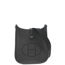 Load image into Gallery viewer, HERMES Evelyne TPM Clemence Leather Crossbody Bag Black