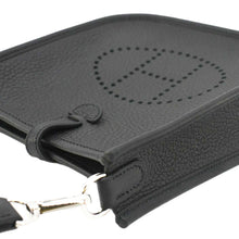 Load image into Gallery viewer, HERMES Evelyne TPM Clemence Leather Crossbody Bag Black