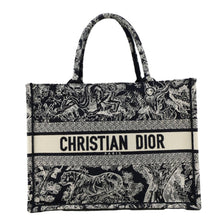 Load image into Gallery viewer, CHRISTIAN DIOR Dioriviera Book Medium Toile De Jouy Reverse Embroidery Tote Blue