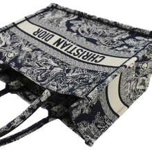 Load image into Gallery viewer, CHRISTIAN DIOR Dioriviera Book Medium Toile De Jouy Reverse Embroidery Tote Blue