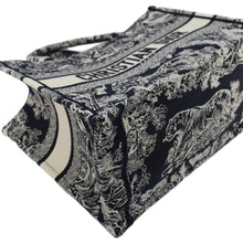 Load image into Gallery viewer, CHRISTIAN DIOR Dioriviera Book Medium Toile De Jouy Reverse Embroidery Tote Blue