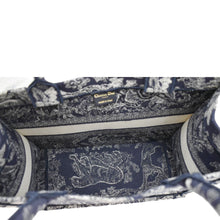 Load image into Gallery viewer, CHRISTIAN DIOR Dioriviera Book Medium Toile De Jouy Reverse Embroidery Tote Blue