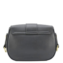 Load image into Gallery viewer, CHRISTIAN DIOR D Fence Calfskin Leather Saddle Bag Black