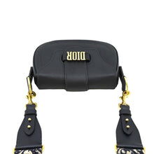 Load image into Gallery viewer, CHRISTIAN DIOR D Fence Calfskin Leather Saddle Bag Black