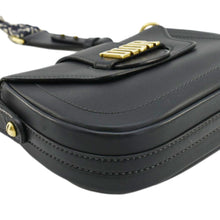 Load image into Gallery viewer, CHRISTIAN DIOR D Fence Calfskin Leather Saddle Bag Black