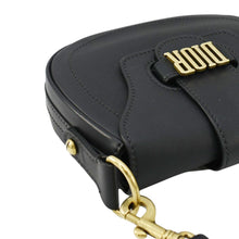Load image into Gallery viewer, CHRISTIAN DIOR D Fence Calfskin Leather Saddle Bag Black