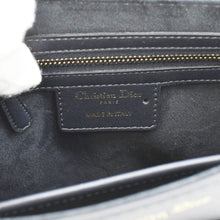 Load image into Gallery viewer, CHRISTIAN DIOR D Fence Calfskin Leather Saddle Bag Black