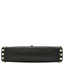 Load image into Gallery viewer, VALENTINO Rockstud Flip Lock Leather Shoulder Bag Black