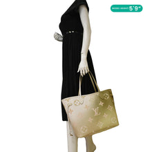 Load image into Gallery viewer, LOUIS VUITTON Neverfull MM Monogram Coated Canvas Tote Sunset Khaki