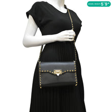Load image into Gallery viewer, VALENTINO Rockstud Flip Lock Leather Shoulder  dummy look