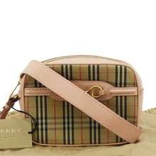 Load image into Gallery viewer, BURBERRY 1983 Knight Check Link Leather Crossbody Belt Bag Pink