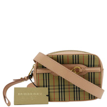 Load image into Gallery viewer, BURBERRY 1983 Knight Check Link Leather Crossbody Belt Bag Pink