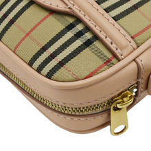 Load image into Gallery viewer, BURBERRY 1983 Knight Check Link Leather Crossbody Belt Bag Pink