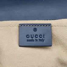 Load image into Gallery viewer, GUCCI Signature Padlock Small Leather Top Handle Shoulder Bag Blue 409487