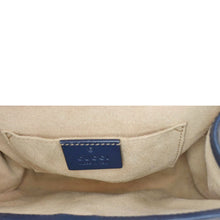 Load image into Gallery viewer, GUCCI Signature Padlock Small Leather Top Handle Shoulder Bag Blue 409487
