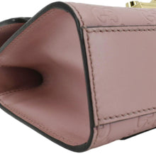 Load image into Gallery viewer, GUCCI Signature Padlock Leather Top Handle Shoulder Bag Pink 409487