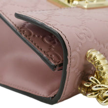 Load image into Gallery viewer, GUCCI Signature Padlock Leather Top Handle Shoulder Bag Pink 409487