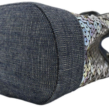 Load image into Gallery viewer, CHANEL Sequin Denim Small Drawstring Bucket Bag Blue