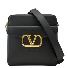 Load image into Gallery viewer, VALENTINO Garavani V Logo Leather Crossbody Bag Black