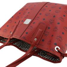 Load image into Gallery viewer, MCM Reversible Liz Large Visetos Canvas Shopper Tote Bag  Red