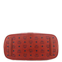 Load image into Gallery viewer, MCM Reversible Liz Large Visetos Canvas Shopper Tote Bag  Red