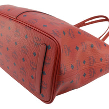 Load image into Gallery viewer, MCM Reversible Liz Large Visetos Canvas Shopper Tote Bag  Red