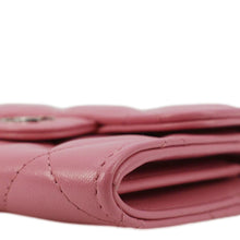 Load image into Gallery viewer, Chanel Classic Mini Flap Quilted Lambskin Leather Card Holder On Chain Pink