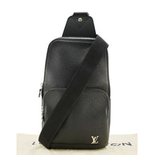 Load image into Gallery viewer, LOUIS VUITTON Avenue Sling Taiga Leather Backpack Bag Black