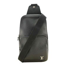 Load image into Gallery viewer, LOUIS VUITTON Avenue Sling Taiga Leather Backpack Bag Black