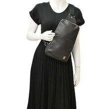 Load image into Gallery viewer, LOUIS VUITTON Avenue Sling Taiga Leather Backpack Bag Black