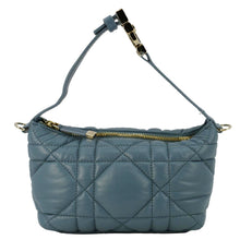 Load image into Gallery viewer, CHRISTIAN DIOR Diortravel Calfskin Macrocannage Clutch bag Blue