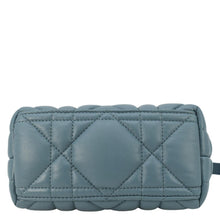 Load image into Gallery viewer, CHRISTIAN DIOR Diortravel Calfskin Macrocannage Clutch bag Blue