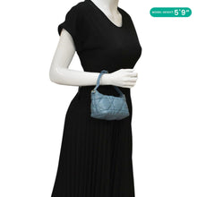 Load image into Gallery viewer, CHRISTIAN DIOR Diortravel Calfskin Macrocannage Clutch bag Blue