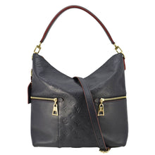 Load image into Gallery viewer, LOUIS VUITTON Melie Monogram Empreinte Leather Hobo Shoulder Bag Navy Blue