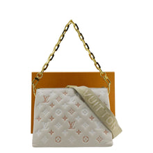 Load image into Gallery viewer, LOUIS VUITTON Coussin PM Monogram Embossed Leather Shoulder Bag Off White