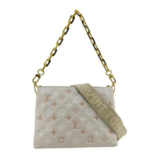 Load image into Gallery viewer, LOUIS VUITTON Coussin PM Monogram Embossed Leather Shoulder Bag Off White