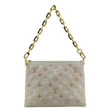 Load image into Gallery viewer, LOUIS VUITTON Coussin PM Monogram Embossed Leather Shoulder Bag Off White