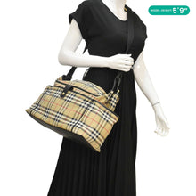 Load image into Gallery viewer, BURBERRY Vintage Check Flap Nylon Diaper Bag Beige