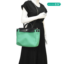 Load image into Gallery viewer, HERMES Herbag Zip 31 Toile Canvas Tote Shoulder Bag Green