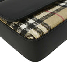 Load image into Gallery viewer, BURBERRY Hampshire Vintage Check Leather Crossbody Bag Black