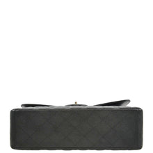 Load image into Gallery viewer, CHANEL Classic Maxi Single Flap Quilted Caviar Leather Shoulder Bag Black